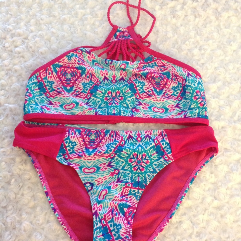 Vigoss Girls Pink Halter Bikini - 14